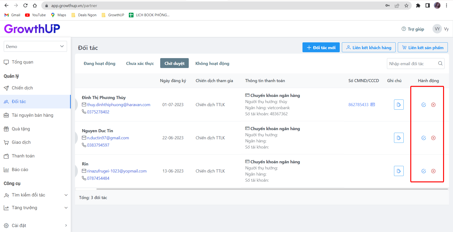 Quản lý tổng quan đối tác 3 31dd7f009b1f09fe6857e74a17349af0 GrowthUP.vn