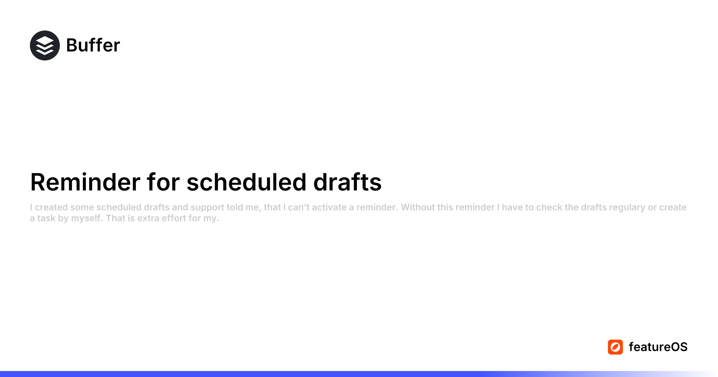 Reminder for scheduled drafts Buffer
