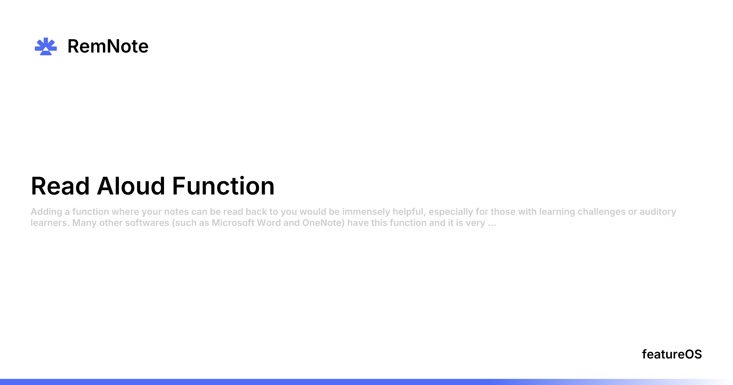 Read aloud function remnote